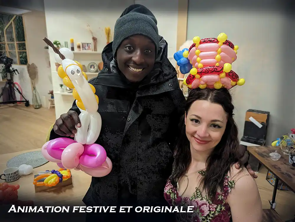 Animation Ballon soirée ballons prestation sculpture adulte