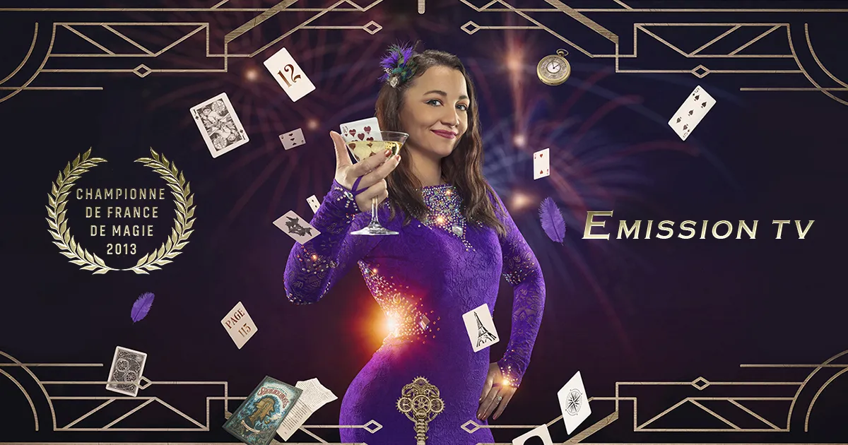 Emission TV vidéo magicien célèbre connu à la tv magicienne elfia
