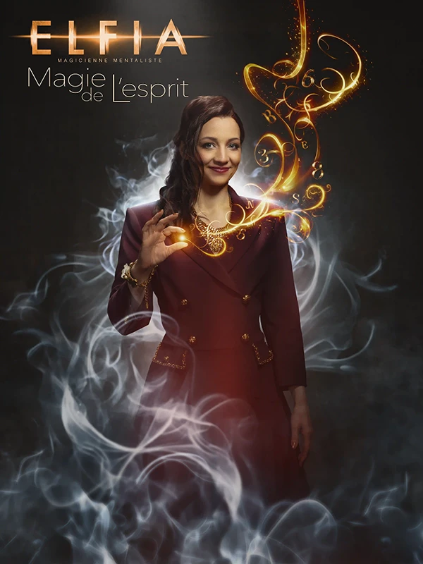 Magie de l'esprit Elfia mentaliste femme spectacle de mentalisme affiche